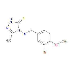4-((3-bromo-4-methoxybenzylidene)amino)-3-methyl-1H-1,2,4-triazole-5(4H)-thione