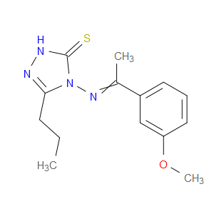 4-((1-(3-methoxyphenyl)ethylidene)amino)-3-propyl-1H-1,2,4-triazole-5(4H)-thione