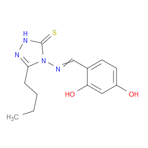 3-butyl-4-((2,4-dihydroxybenzylidene)amino)-1H-1,2,4-triazole-5(4H)-thione