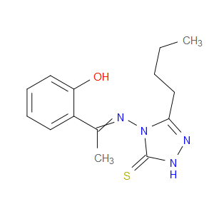 3-butyl-4-((1-(2-hydroxyphenyl)ethylidene)amino)-1H-1,2,4-triazole-5(4H)-thione