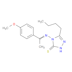 3-butyl-4-((1-(4-methoxyphenyl)ethylidene)amino)-1H-1,2,4-triazole-5(4H)-thione
