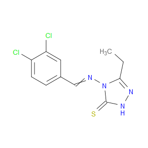 4-((3,4-dichlorobenzylidene)amino)-3-ethyl-1H-1,2,4-triazole-5(4H)-thione
