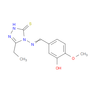 3-ethyl-4-((3-hydroxy-4-methoxybenzylidene)amino)-1H-1,2,4-triazole-5(4H)-thione