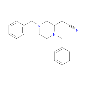 1,4-Bis(phenylmethyl)-2-piperazineacetonitrile