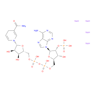 Adenosine 5′-(trihydrogen diphosphate), 2′-(dihydrogen phosphate), P′→5′-ester with 1,4-dihydro-1-β-D-ribofuranosyl-3-pyridinecarboxamide, sodium salt (1:4) (ACI)