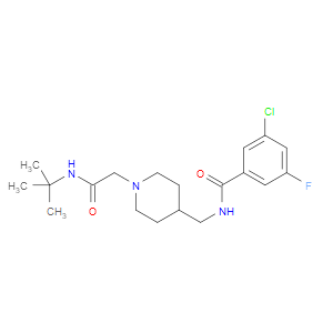 N-((1-(2-(tert-butylamino)-2-oxoethyl)piperidin-4-yl)methyl)-3-chloro-5-fluorobenzamide