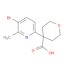 4-(5-Bromo-6-methyl-2-pyridinyl)tetrahydro-2H-pyran-4-carboxylic acid