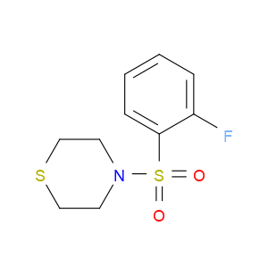 4-((2-fluorophenyl)sulfonyl)thiomorpholine