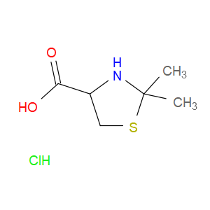 4-Thiazolidinecarboxylic acid, 2,2-dimethyl-, hydrochloride (1:1)