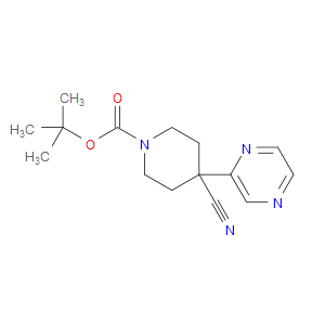 tert-butyl 4-cyano-4-(pyrazin-2-yl)piperidine-1-carboxylate
