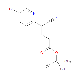 tert-butyl 4-(5-bromopyridin-2-yl)-4-cyanobutanoate