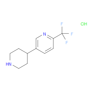 Pyridine, 5-(4-piperidinyl)-2-(trifluoromethyl)-, hydrochloride (1:1)