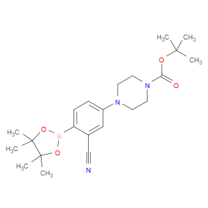 tert-butyl 4-(3-cyano-4-(4,4,5,5-tetramethyl-1,3,2-dioxaborolan-2-yl)phenyl)piperazine-1-carboxylate