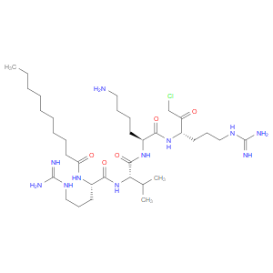 N-((6S,9S,12S,15S)-1,20-diamino-9-(4-aminobutyl)-6-(2-chloroacetyl)-1,20-diimino-12-isopropyl-8,11,14-trioxo-2,7,10,13,19-pentaazaicosan-15-yl)decanamide