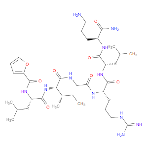 N-((4S,7S,10S,16S,19S)-1-amino-16-((S)-sec-butyl)-4-carbamoyl-10-(3-guanidinopropyl)-7-isobutyl-21-methyl-6,9,12,15,18-pentaoxo-5,8,11,14,17-pentaazadocosan-19-yl)furan-2-carboxamide