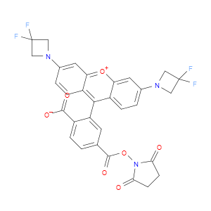 2-(3,6-bis(3,3-difluoroazetidin-1-yl)xanthylium-9-yl)-4-(((2,5-dioxopyrrolidin-1-yl)oxy)carbonyl)benzoate