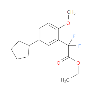 ethyl 2-(5-cyclopentyl-2-methoxyphenyl)-2,2-difluoroacetate