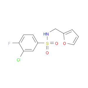 3-Chloro-4-fluoro-N-(2-furanylmethyl)benzenesulfonamide