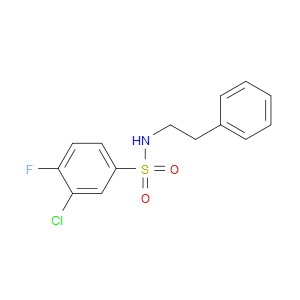 3-Chloro-4-fluoro-N-(2-phenylethyl)benzenesulfonamide