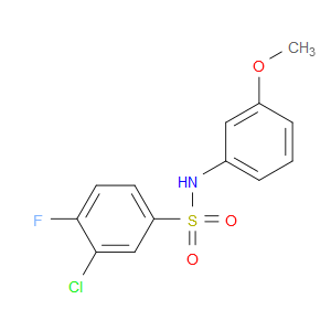 3-Chloro-4-fluoro-N-(3-methoxyphenyl)benzenesulfonamide