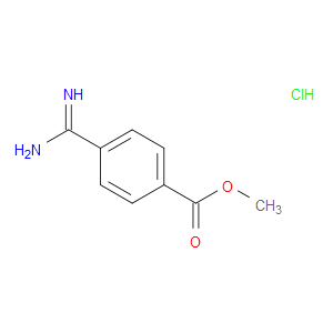 Benzoic acid, 4-(aminoiminomethyl)-, methyl ester, hydrochloride (1:1)
