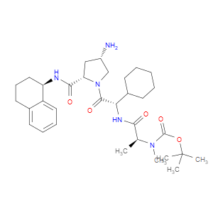 tert-butyl ((S)-1-(((S)-2-((2S,4S)-4-amino-2-(((R)-1,2,3,4-tetrahydronaphthalen-1-yl)carbamoyl)pyrrolidin-1-yl)-1-cyclohexyl-2-oxoethyl)amino)-1-oxopropan-2-yl)(methyl)carbamate