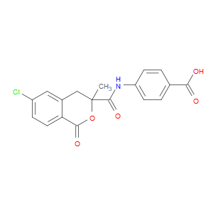 4-(6-chloro-3-methyl-1-oxoisochroman-3-carboxamido)benzoic acid