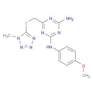 N2-(4-methoxyphenyl)-6-(((1-methyl-1H-tetrazol-5-yl)thio)methyl)-1,3,5-triazine-2,4-diamine