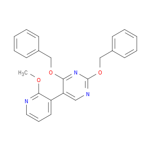 Pyrimidine, 5-(2-methoxy-3-pyridinyl)-2,4-bis(phenylmethoxy)-