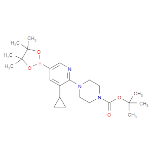 tert-butyl 4-(3-cyclopropyl-5-(4,4,5,5-tetramethyl-1,3,2-dioxaborolan-2-yl)pyridin-2-yl)piperazine-1-carboxylate