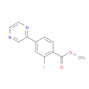 Benzoic acid, 2-fluoro-4-(2-pyrazinyl)-, methyl ester