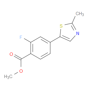 Benzoic acid, 2-fluoro-4-(2-methyl-5-thiazolyl)-, methyl ester