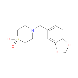 Thiomorpholine, 4-(1,3-benzodioxol-5-ylmethyl)-, 1,1-dioxide