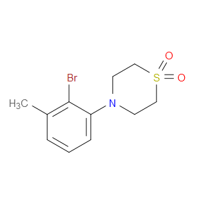 Thiomorpholine, 4-(2-bromo-3-methylphenyl)-, 1,1-dioxide