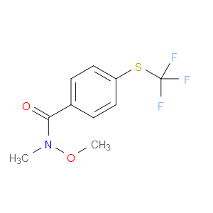 N-methoxy-N-methyl-4-((trifluoromethyl)thio)benzamide