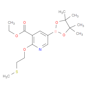 ethyl 2-(2-(methylthio)ethoxy)-5-(4,4,5,5-tetramethyl-1,3,2-dioxaborolan-2-yl)nicotinate
