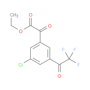 ethyl 2-(3-chloro-5-(2,2,2-trifluoroacetyl)phenyl)-2-oxoacetate