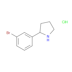 Pyrrolidine, 2-(3-bromophenyl)-, hydrochloride (1:1)