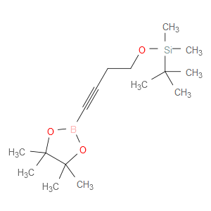 tert-butyldimethyl((4-(4,4,5,5-tetramethyl-1,3,2-dioxaborolan-2-yl)but-3-yn-1-yl)oxy)silane