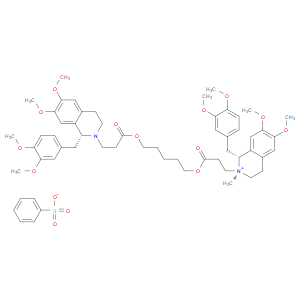 (1R,2S)-1-(3,4-dimethoxybenzyl)-2-(3-((5-((3-((R)-1-(3,4-dimethoxybenzyl)-6,7-dimethoxy-3,4-dihydroisoquinolin-2(1H)-yl)propanoyl)oxy)pentyl)oxy)-3-oxopropyl)-6,7-dimethoxy-2-methyl-1,2,3,4-tetrahydroisoquinolin-2-ium benzenesulfonate