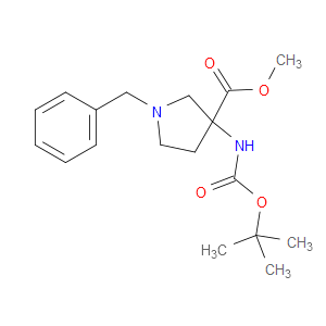 methyl 1-benzyl-3-((tert-butoxycarbonyl)amino)pyrrolidine-3-carboxylate