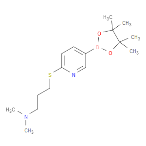 N,N-dimethyl-3-((5-(4,4,5,5-tetramethyl-1,3,2-dioxaborolan-2-yl)pyridin-2-yl)thio)propan-1-amine