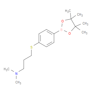 N,N-dimethyl-3-((4-(4,4,5,5-tetramethyl-1,3,2-dioxaborolan-2-yl)phenyl)thio)propan-1-amine
