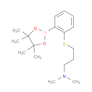 N,N-dimethyl-3-((2-(4,4,5,5-tetramethyl-1,3,2-dioxaborolan-2-yl)phenyl)thio)propan-1-amine
