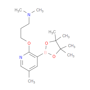 N,N-dimethyl-3-((5-methyl-3-(4,4,5,5-tetramethyl-1,3,2-dioxaborolan-2-yl)pyridin-2-yl)oxy)propan-1-amine