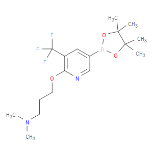 N,N-dimethyl-3-((5-(4,4,5,5-tetramethyl-1,3,2-dioxaborolan-2-yl)-3-(trifluoromethyl)pyridin-2-yl)oxy)propan-1-amine