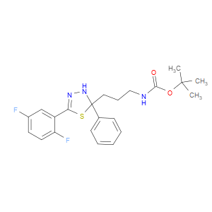tert-butyl (3-(5-(2,5-difluorophenyl)-2-phenyl-2,3-dihydro-1,3,4-thiadiazol-2-yl)propyl)carbamate