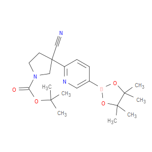 tert-butyl 3-cyano-3-(5-(4,4,5,5-tetramethyl-1,3,2-dioxaborolan-2-yl)pyridin-2-yl)pyrrolidine-1-carboxylate