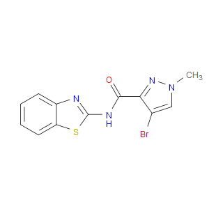 N-2-Benzothiazolyl-4-bromo-1-methyl-1H-pyrazole-3-carboxamide
