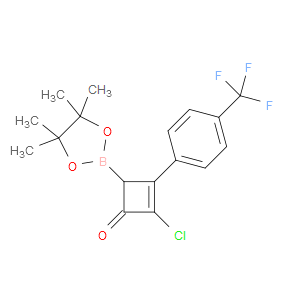 2-chloro-4-(4,4,5,5-tetramethyl-1,3,2-dioxaborolan-2-yl)-3-(4-(trifluoromethyl)phenyl)cyclobut-2-enone